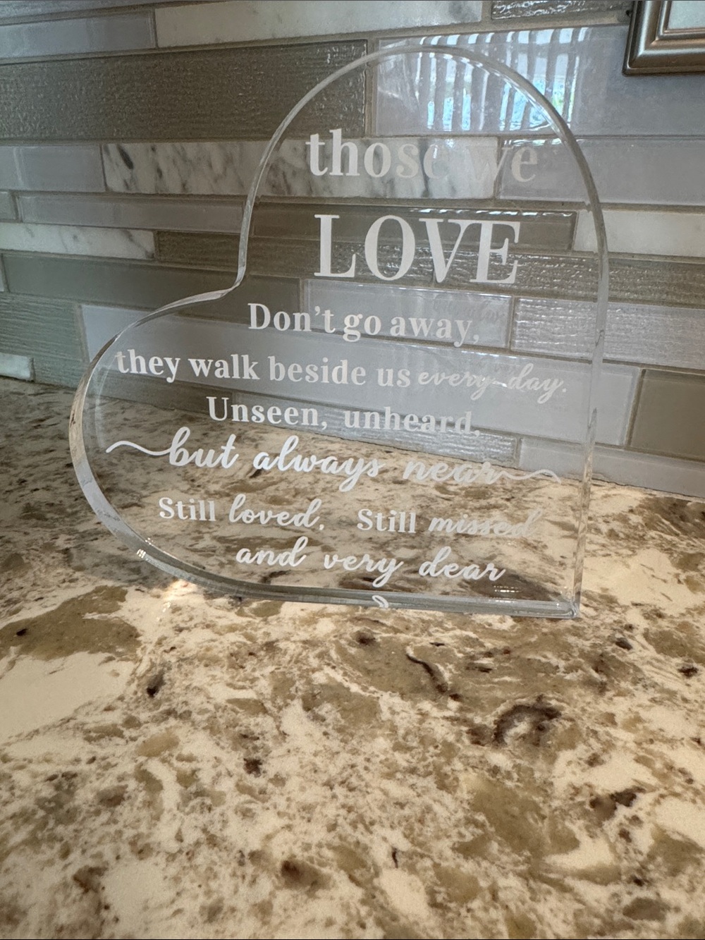 Sympathy Gifts Memorial Bereavement Gifts Acrylic Heart Condolence Remembrance - Picture 6 of 7